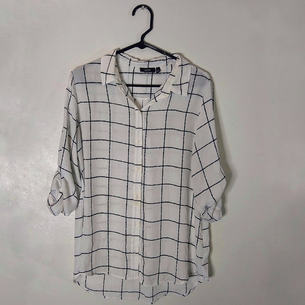 APT. 9 ESSENTIALS Large Womens Blouse Button-down